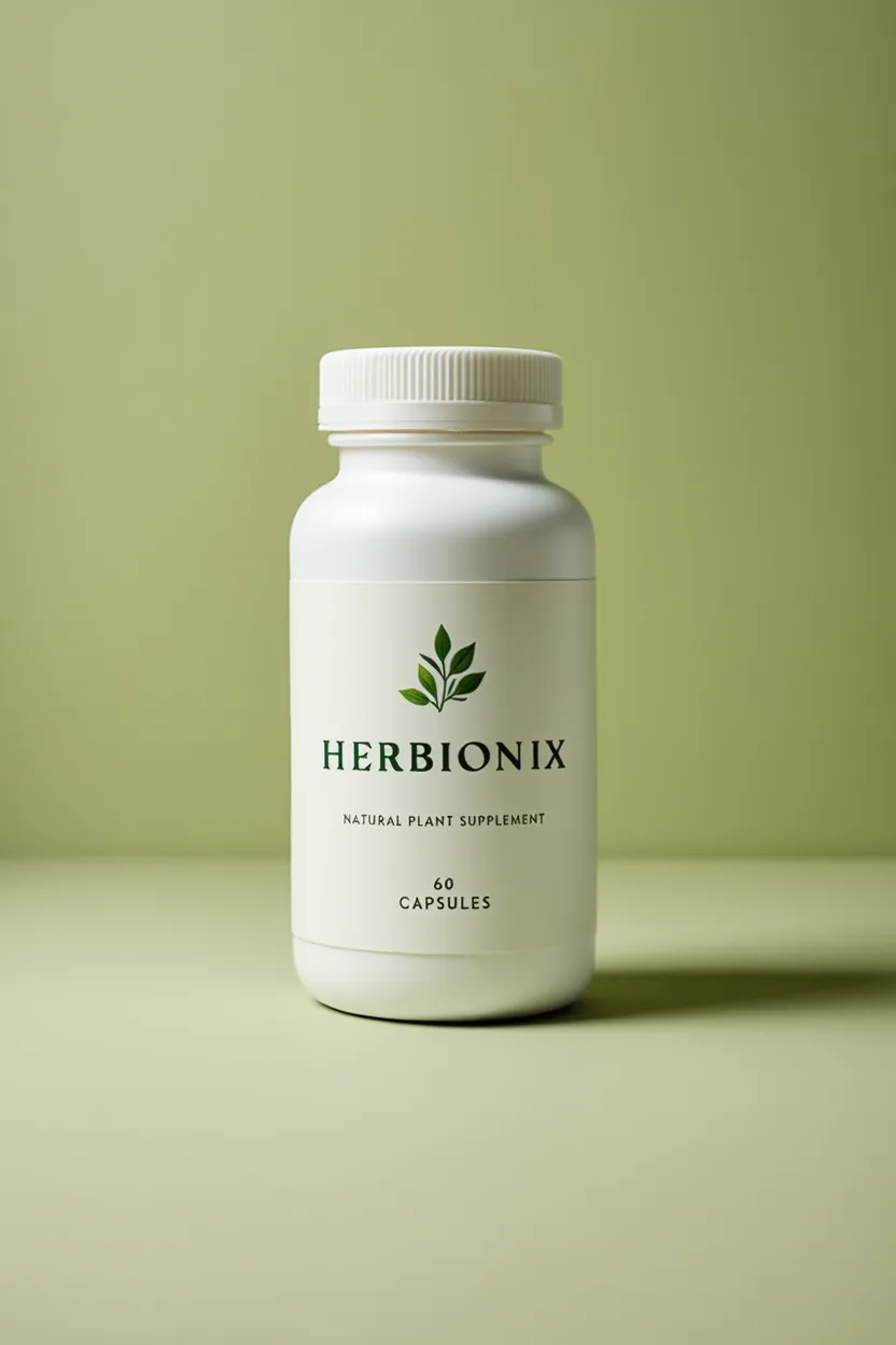 Herbionix natural plant supplement bottle with botanical ingredients
